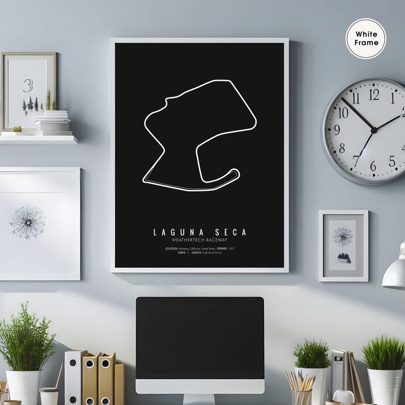 Weathertech Print Laguna Seca Raceway F1 Track Map Art Poster - Etsy
