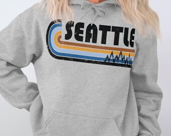 Seattle Hoodie, Pacific Northwest Retro Sweatshirt, City Pride Apparel Unsex