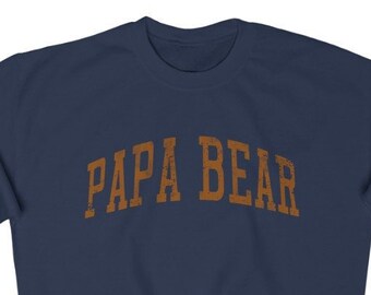 Papa Bear Sweatshirt, Fathers Day Sweatshirt, Dads Sweatshirt, Vintage 70s style Graphic Sweatshirts, Hiking & Camping 10