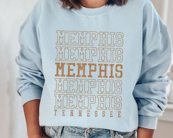 Memphis Tennessee Sweatshirt, Memphis Sweatshirt, State Sweatshirt, City Sweatshirt, Retro 70s Unisex Graphic Sweatshirts 4RUST PBL