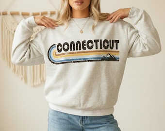 Connecticut Sweatshirt, State Pride Apparel for Him or Her, College Lounge Wear