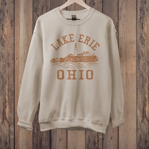 Lake Erie - Sea Blue Crewneck Sweatshirt