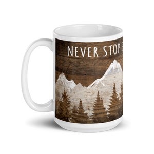 Personalized Mountain Mug, Mountain Lover Camping Gift, Camping Cup, Campfire Mug, Wedding Favor, Wedding Couple Gift, Hiking Cup