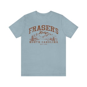 Fraser's Ridge Shirt, North Carolina Shirt, Unisex Jersey Short Sleeve Tee Light Blue