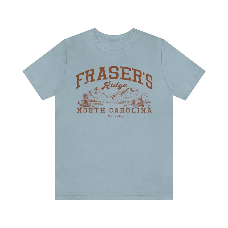 Fraser's Ridge Shirt, North Carolina Shirt, Unisex Jersey Short Sleeve Tee Light Blue