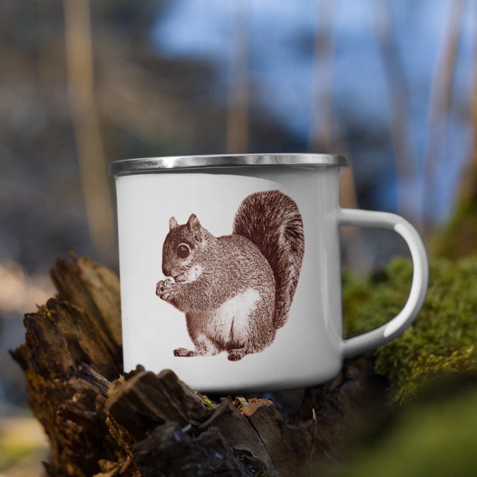 Squirrel Mug Funny Squirrel Gifts Campfire Mug Cabin Animal Etsy
