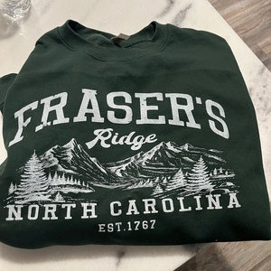 Fraser's Ridge Sweatshirt, Mountain Sweatshirt, North Carolina Sweatshirt, Unisex Men's and Women's Size