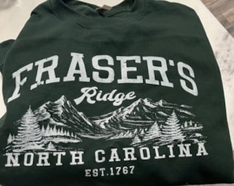 Fraser's Ridge Sweatshirt, Mountain Sweatshirt, North Carolina Sweatshirt, Unisex Men's and Women's Size