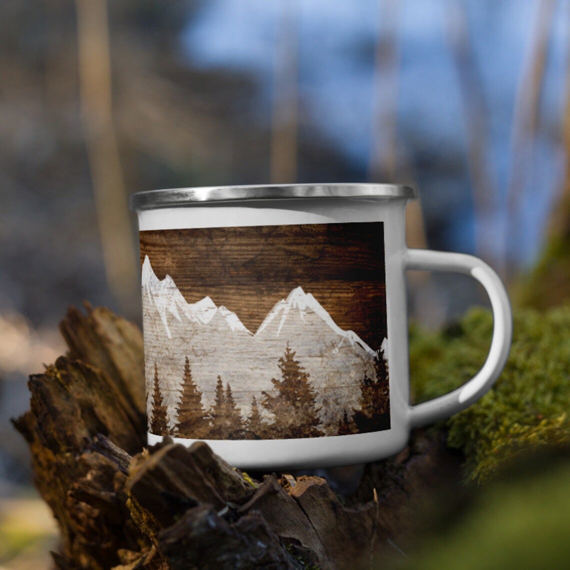 Mountain Camp Mug Mountain Lover Camping Gift Personalized Etsy