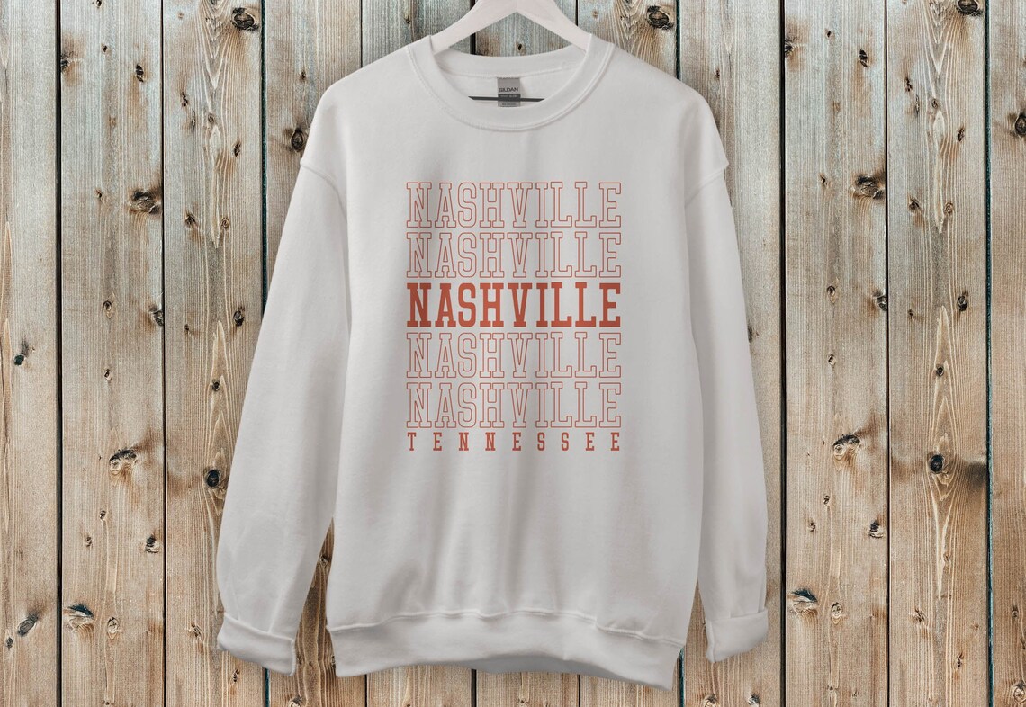 Nashville Tennessee Sweatshirt Nashville Sweatshirt College Etsy