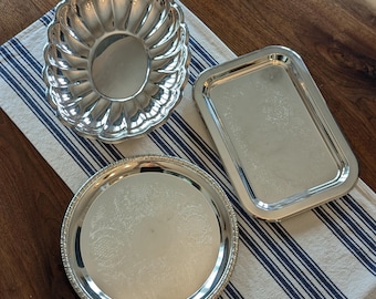 Assorted Vintage Wedding Silver-Plated Trays