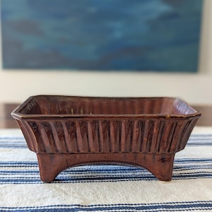 Brown Drip Glaze | Succulent Cactus Planter | Vintage 1970s | Made in USA-5001