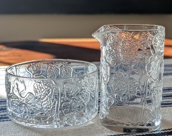 Ahlstrom Iittala Marja | New Old Stock | Strawberry | Mikko Karppanen | Embossed Glass | Vintage | 1980s