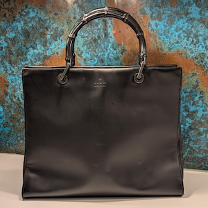 Gucci Bamboo Handle Leather Bag - Etsy