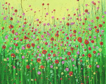 Wildflower Paintings, Wildflower Meadow, Wildflower Garden, Botanical Paintings, Whimsical Flowers, Flower Paintings, Field Art