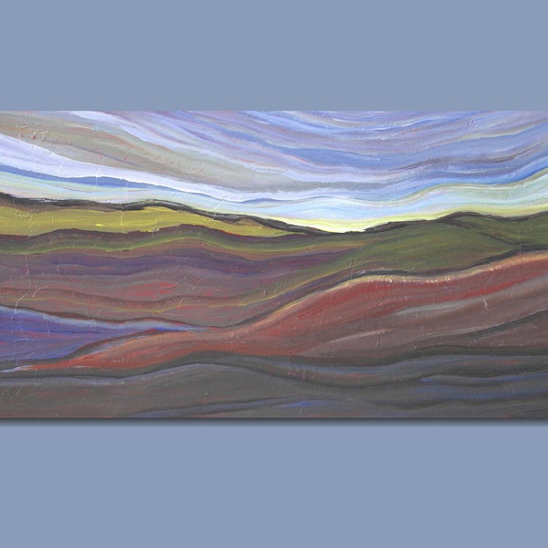 Abstract Landscape Painting - Over Hill and Dale - Wall Decor