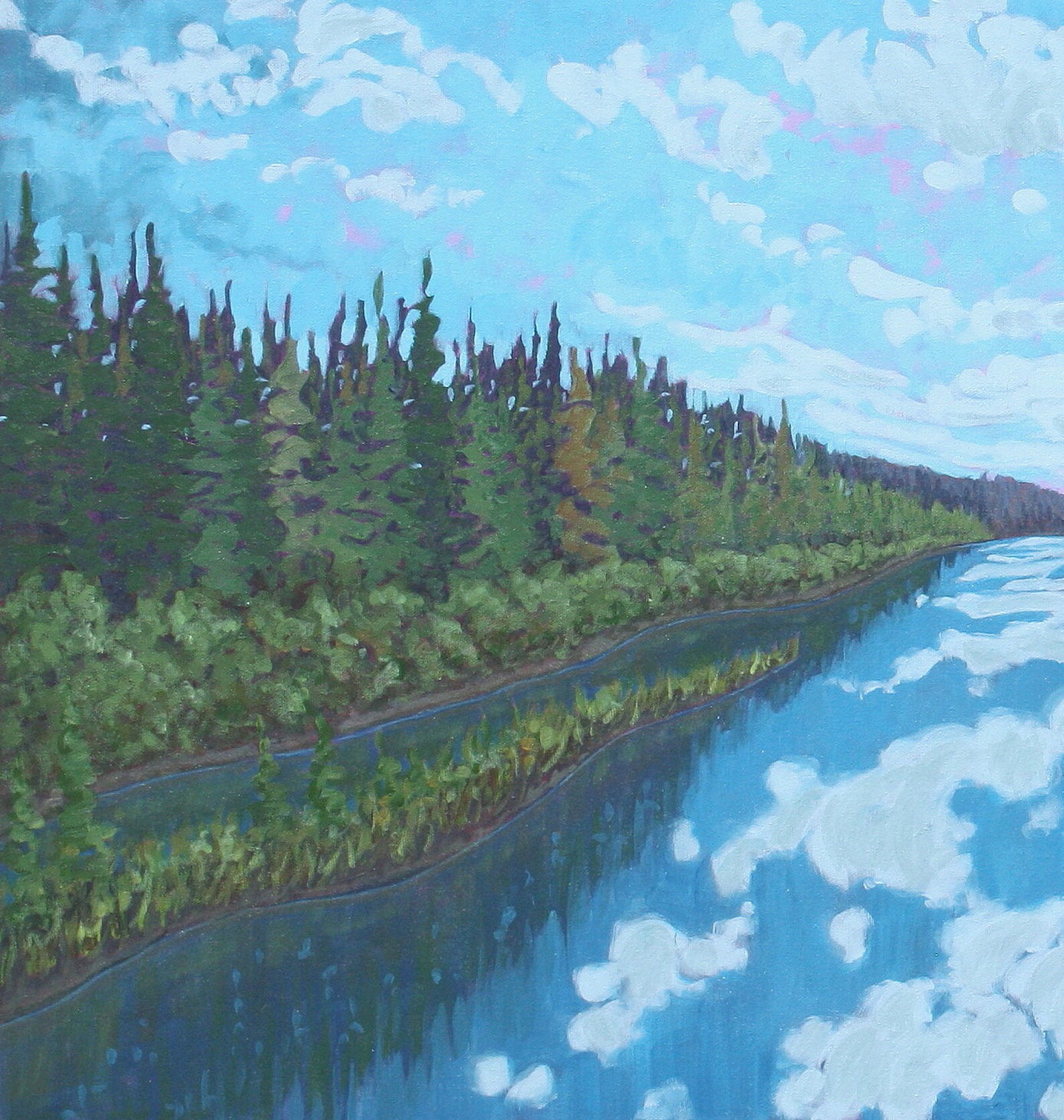 Lake Painting Northern Ontario Art Wilderness Art Canadian Etsy
