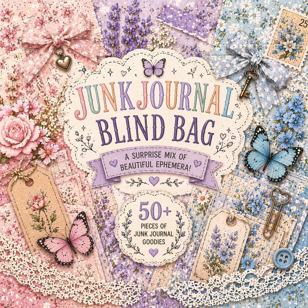 Junk Journal Ephemera Pack | 50+ Vintage Decoupage Paper Pieces, Tags ...