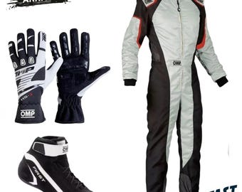 Omp kids Hand Made F1 2025 sparco Go Kart Racing  Suit CIK/FIA Level 2 standard Customize Race Suit In All Sizes with the  to add own logos