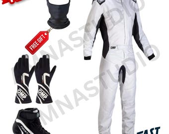 Traje de carreras Sparco F1 2025 para niños, hecho a mano, estándar CIK/FIA Nivel 2. Personaliza el traje en todas las tallas con la opción de añadir tus propios logotipos.