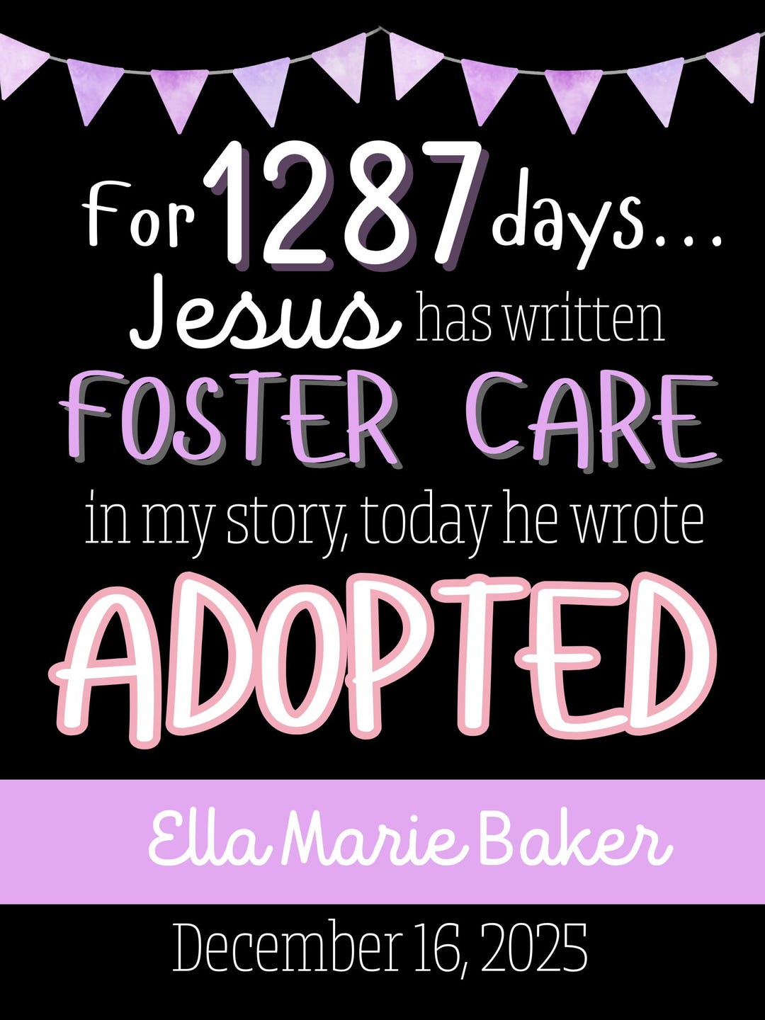 Customizable Adoption Sign - Etsy