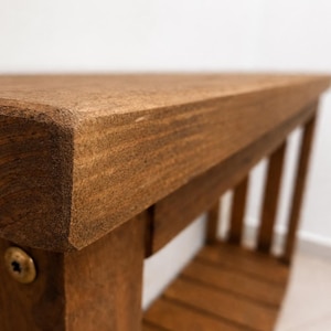 Solid Pine Console Table | Rustic Farmhouse Entryway Table with Shelf | 100 cm length image 7