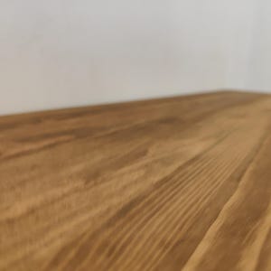 Solid Pine Console Table | Rustic Farmhouse Entryway Table with Shelf | 100 cm length image 8