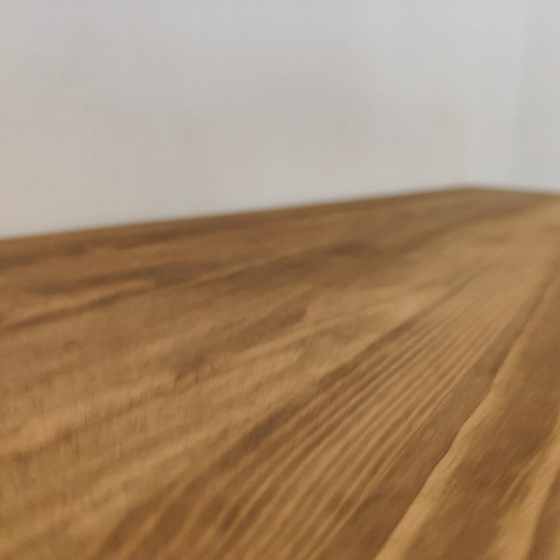 Solid Pine Console Table | Rustic Farmhouse Entryway Table with Shelf | 100 cm length image 8