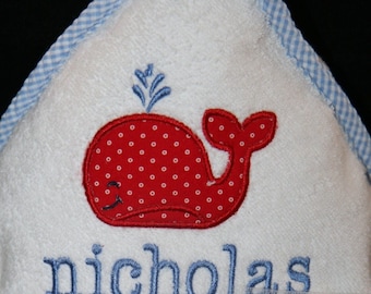 Hooded Baby Towel: Willie the Whale
