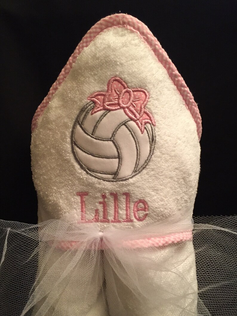 Volleyball Hooded Baby Towel image 1