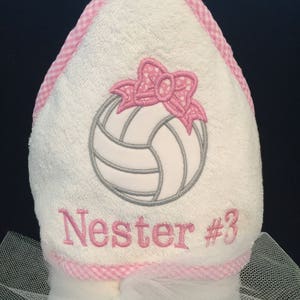 Volleyball Hooded Baby Towel image 2