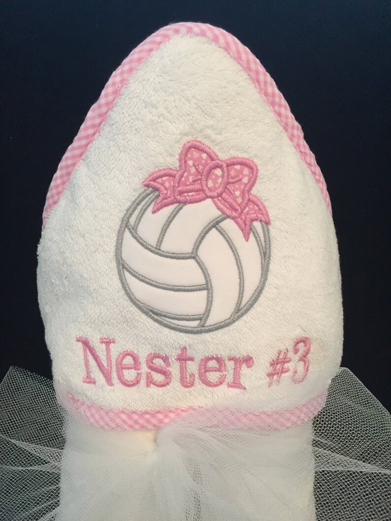 Volleyball Hooded Baby Towel image 2