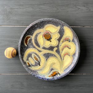 Rare LKSF Style Wall Plate | Ukrainian Studio Pottery | Large Relief Majolica | 1970s Soviet Ceramic Art | 15.7"