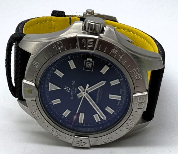 Breitling Automatic Rotating Bezel Black Dial Dat… - image 3