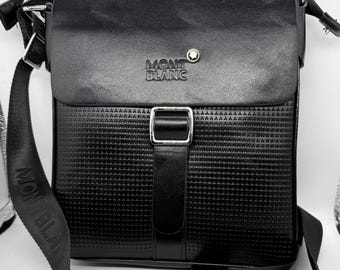 Vintage Montblanc - Leather Messenger Bag With 5 Pockets