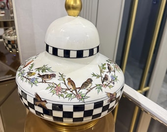 Jarrón cúbico de cerámica pintado a mano, arte moderno de azulejos turcos, decoración única para el hogar hecha a mano.
