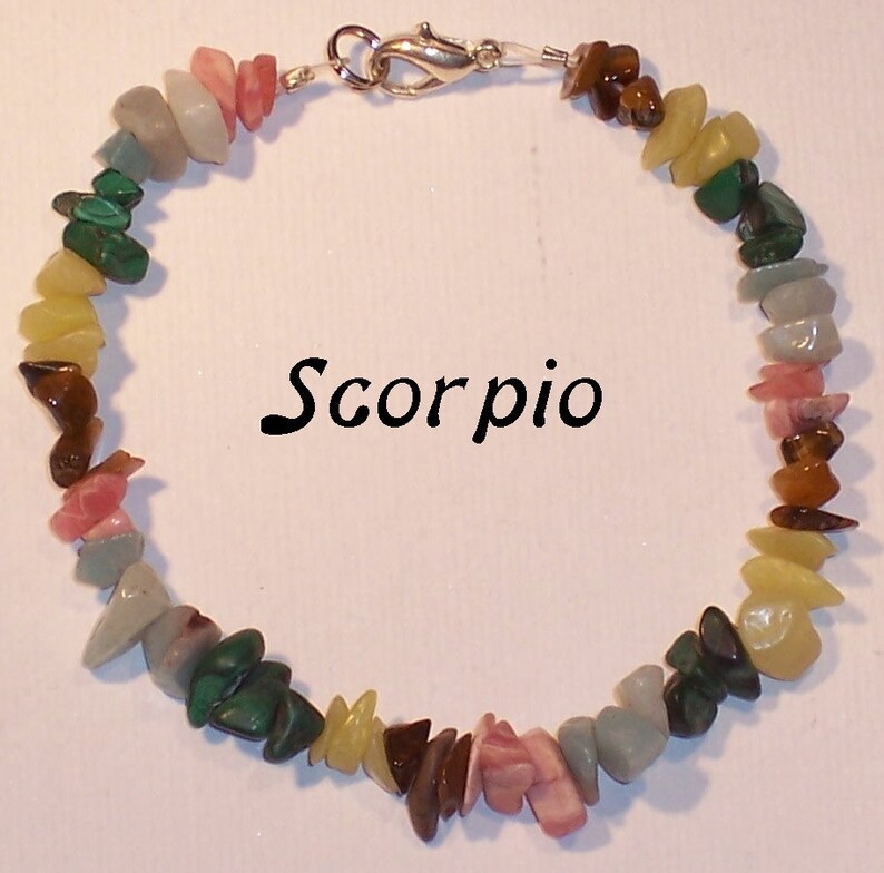Zodiac Bracelet Scorpio Etsy