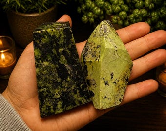 Raw Green Opal Pair, Heart Chakra Crystal Set, Healing Crystal Gift, Emotional Renewal, Earthy Decor, Raw Opal Mineral, Grounding Crystals