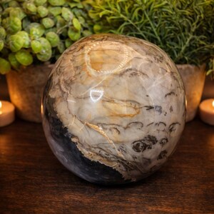 Volcano Agate Skull Carving – UV Reactive Crystal Skull, Hand Carved Agate, Statement Collector Piece, 5.75 lbs bild 5