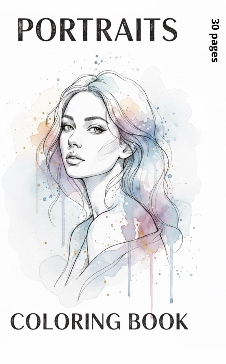 Line Colouring Portrait Digital Portrait Coloring Pages. Coloring Gallery: 30 Printable Pages ...
