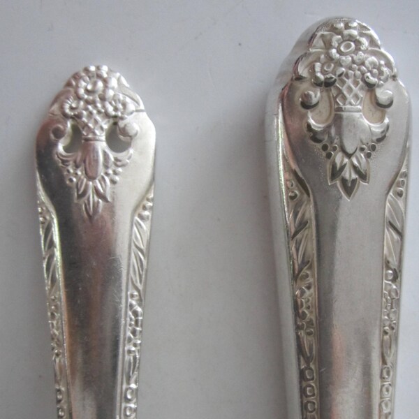 1937 Deco Silverware Set Lovely Lady IS International Silver Vintage Art Deco