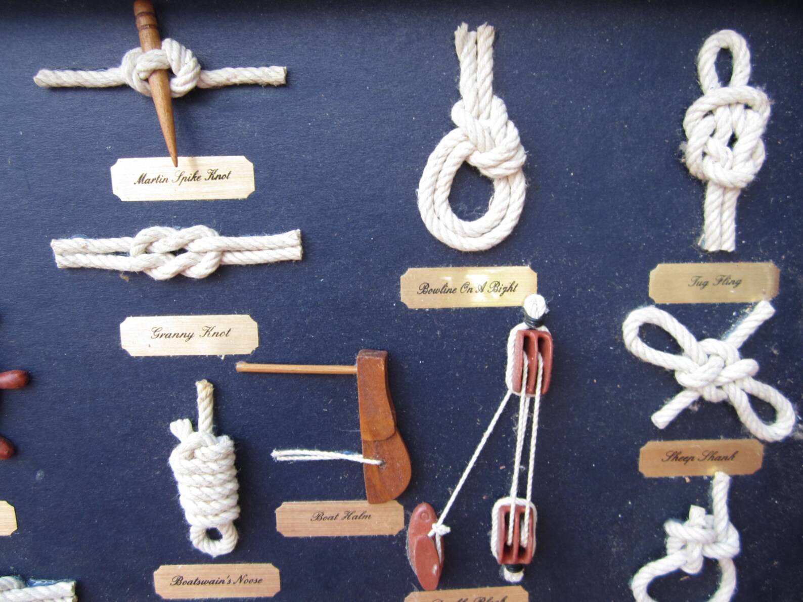 LARGE Sailors Nautical Knots Shadow Box Frame Picture Etsy
