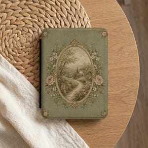 Cottagecore Kindle Paperwhite-fodral, salviablommigt cottage-omslag, vintage-gåva för bokälskare