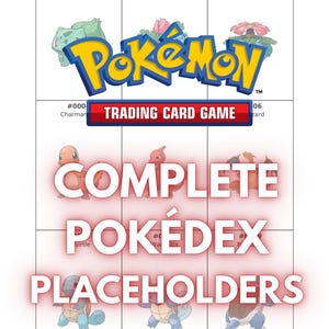 Segnaposto per carte Pokémon in formato PDF – Tutti i 1025 Pokémon / Inserti per raccoglitori stampabili – Download immediato