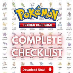 Liste de contrôle Pokédex complète - Tous les 1025 Pokémon (Gén. 1 à 9) | PDF imprimable - Téléchargement instantané