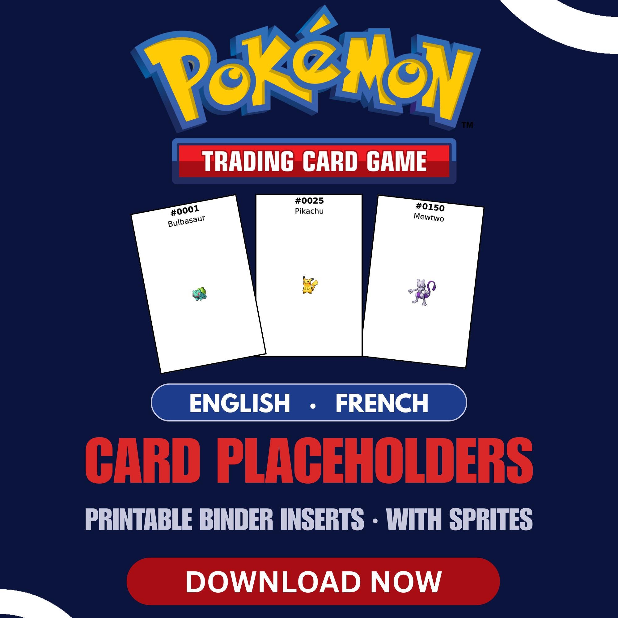 Pokémon Card Placeholders PDF With Sprites – All 1025 Pokémon