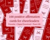 Cheerleading Affirmation Cards | Printable Mindset Cards for Cheerleaders | Confidence & Competition Prep | Digital Download Team Gift