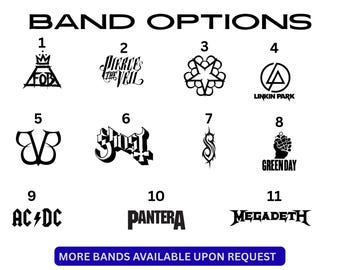 Custom Band Logo Aufkleber – Rock, Metal Stickers | Alternative Musik Fan Aufkleber | Auto Laptop Grafiken