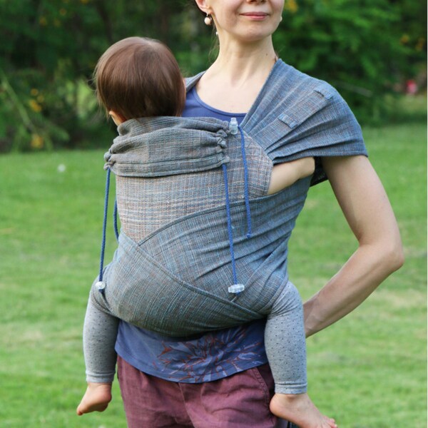 BaBy SaBye Wrap Mei Tai sling hand-woven two-side with a hood STANDART size model39 Evening/Morning