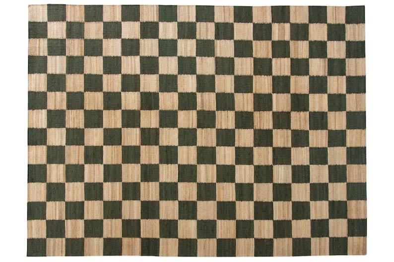 Heart Green Jute Rug Handmade Green Hemp Jute Rug, Thick Dhurry Farmhouse Rug, Custom Size ...